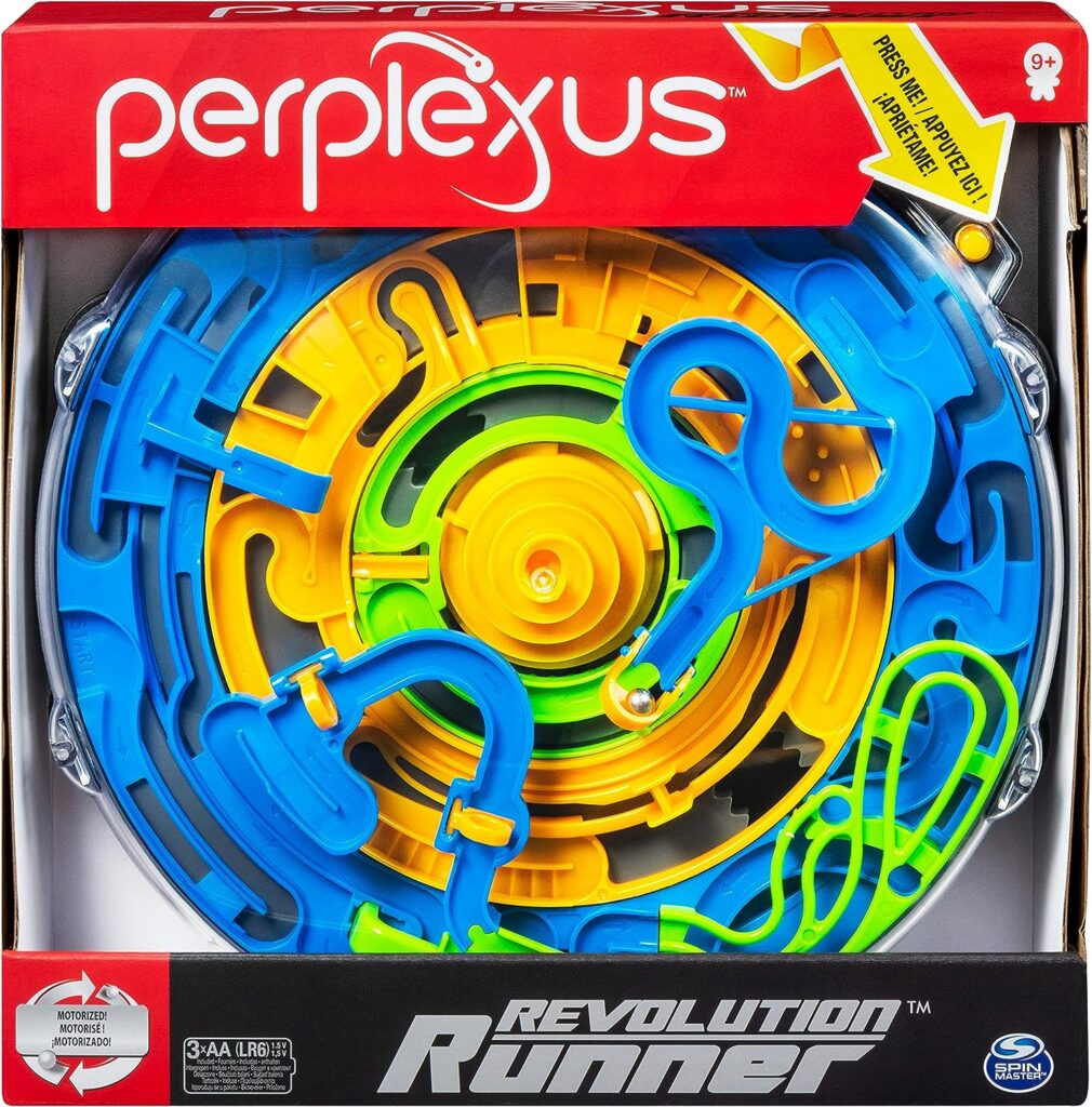 Perplexus, Revolution Runner Motorized Motion 3D Gravity Maze Game Brain Teaser Fidget Toy Puzzle Ball, for Kids Ages 9 and up