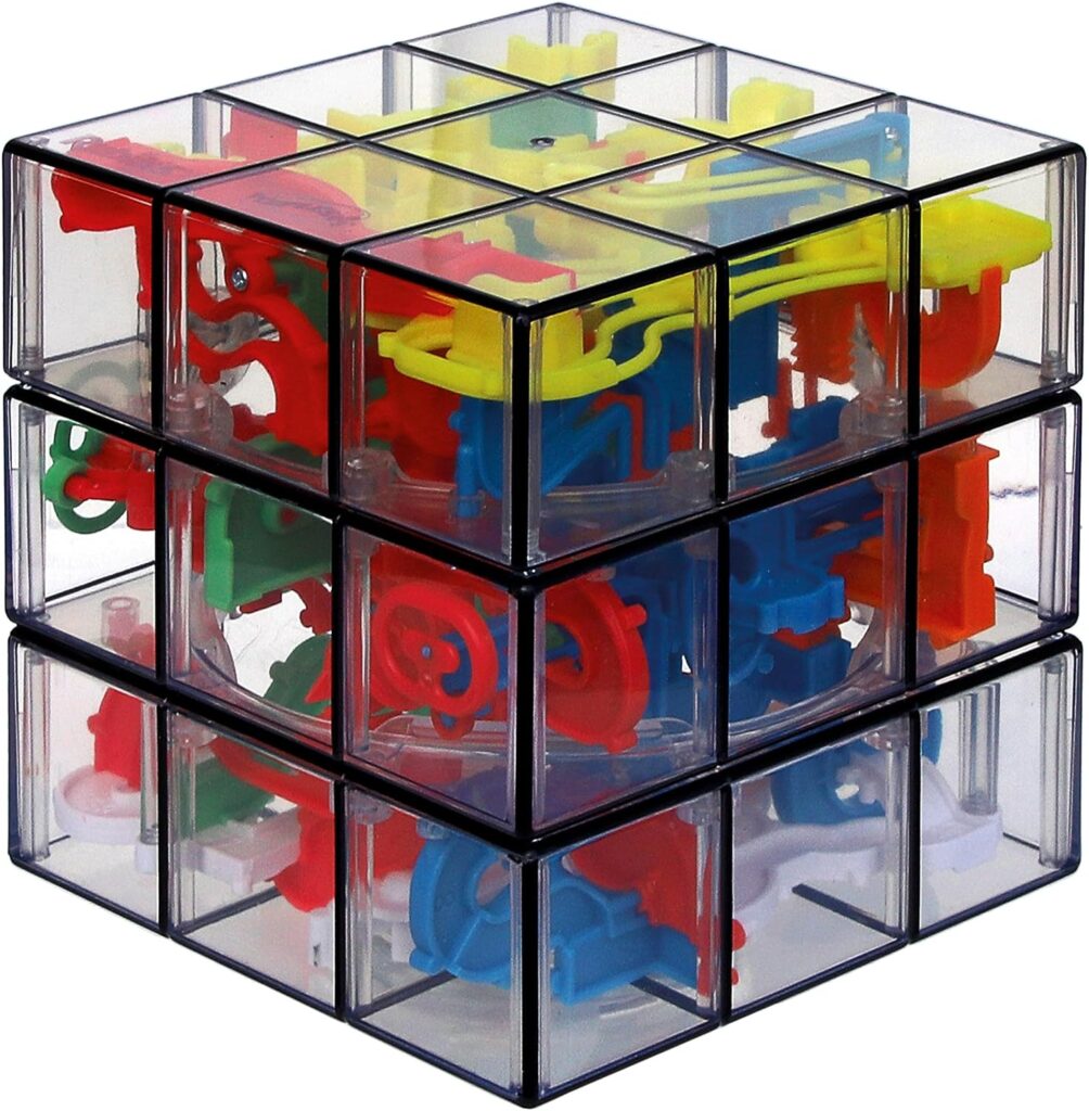 Rubik’s Perplexus Fusion 3x3 Gravity 3D Maze Game Brain Teaser Puzzle Ball, Anxiety Relief Items Cool Stuff, Sensory Toys for Adults  Kids Ages 8+