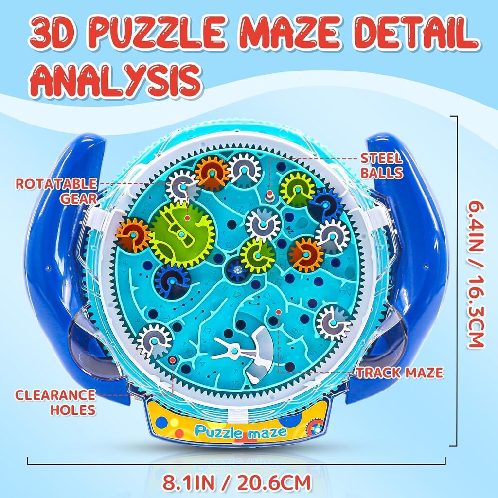 Brain Teasers Game for Kids 8-12, Maze Puzzle for Kids Ages 4-8, Mind Puzzles for Preschool, Educational 3D Mind Puzzle Maze Challenges for Game Lover Puzzle Maze Game Fine Motor Skills Toys