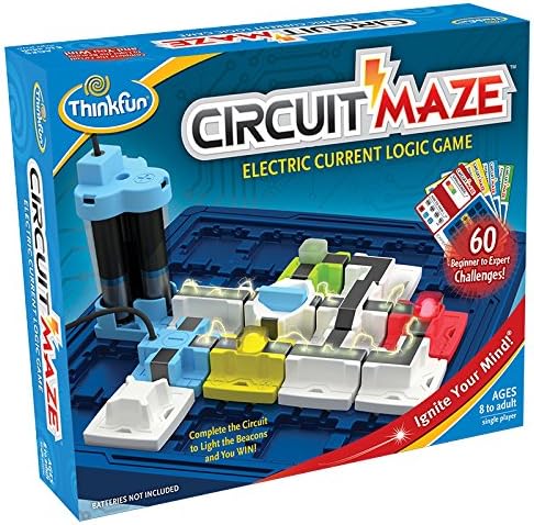 ThinkFun Circuit Maze Electric Current Brain Game and STEM Toy for Boys and Girls Age 8 and Up - Toy of the Year Finalist, Teaches Players about Circuitry through Fun Gameplay